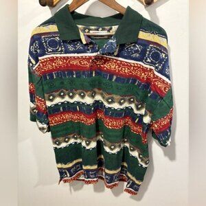 🌟VINTAGE 90s🌟 MEN ABSTRACT SHIRT - XL -100% cotton